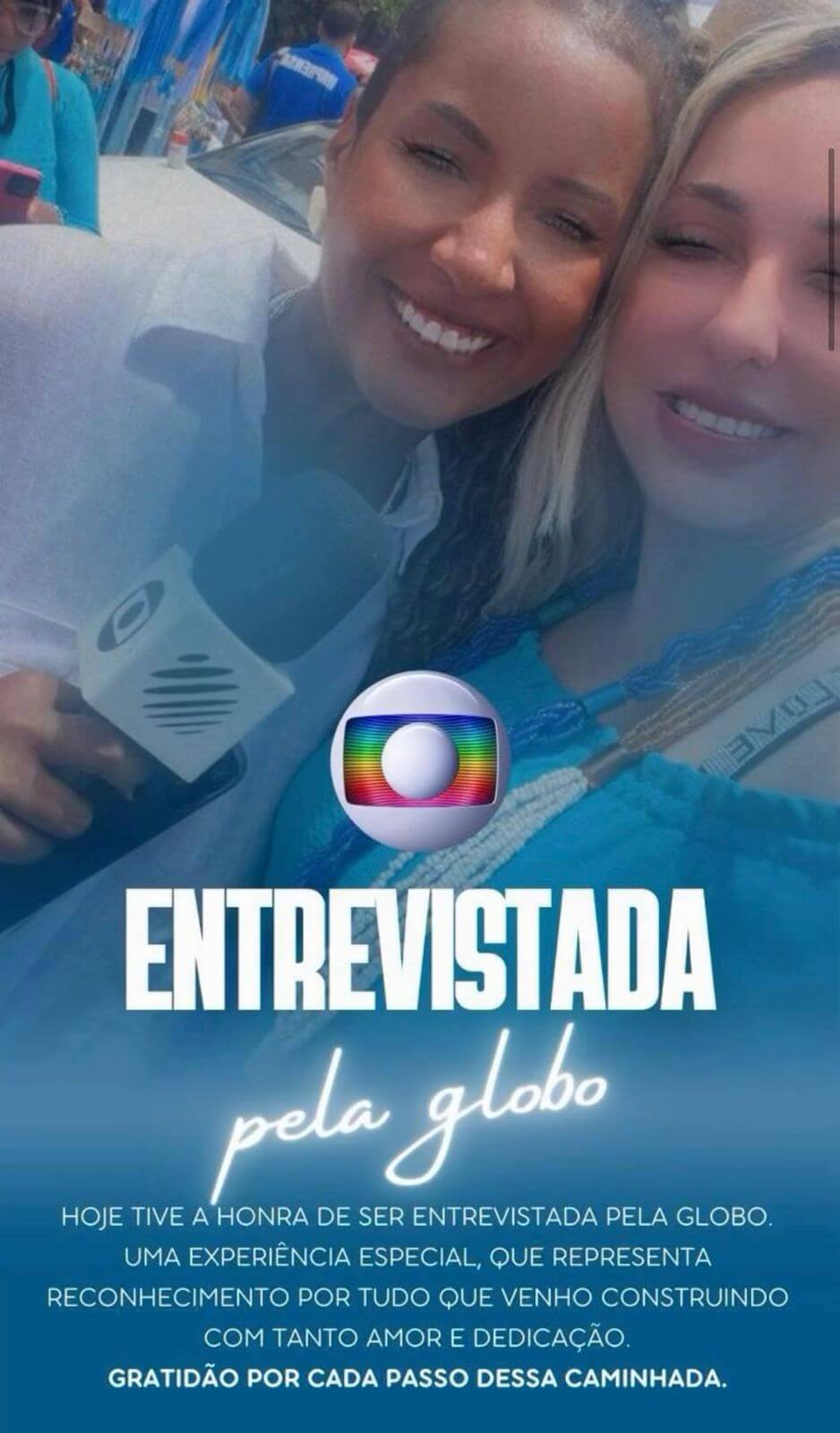 Irmã Tatyara entrevistada pela Globo